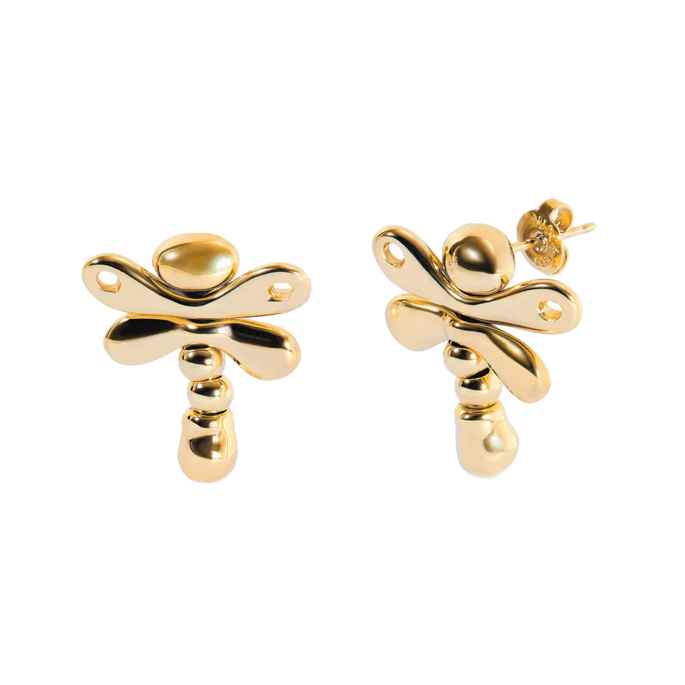 "Ser Rebelde" Dragonfly Studs - Silver or Gold