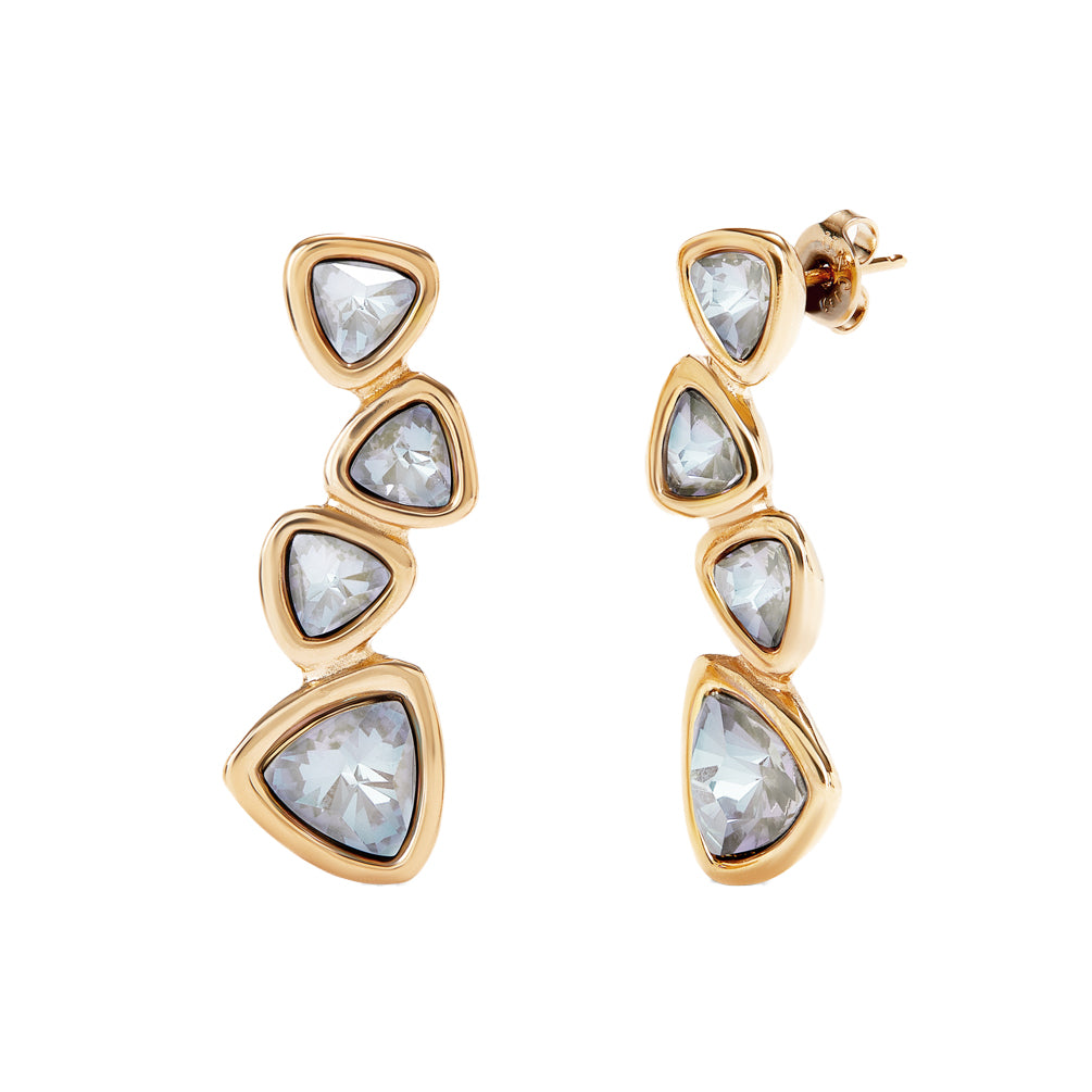 Multi-Crystal Drop Earrings