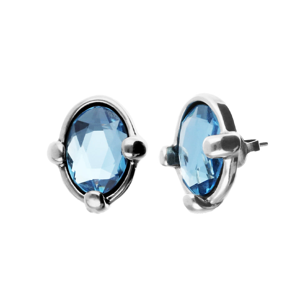 Blue Crystal Studs