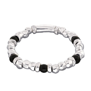 Black & Silver Stretch Bracelet