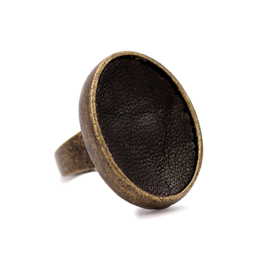 Concave Leather Ring