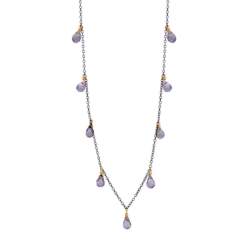 Iolite Quartz Necklace
