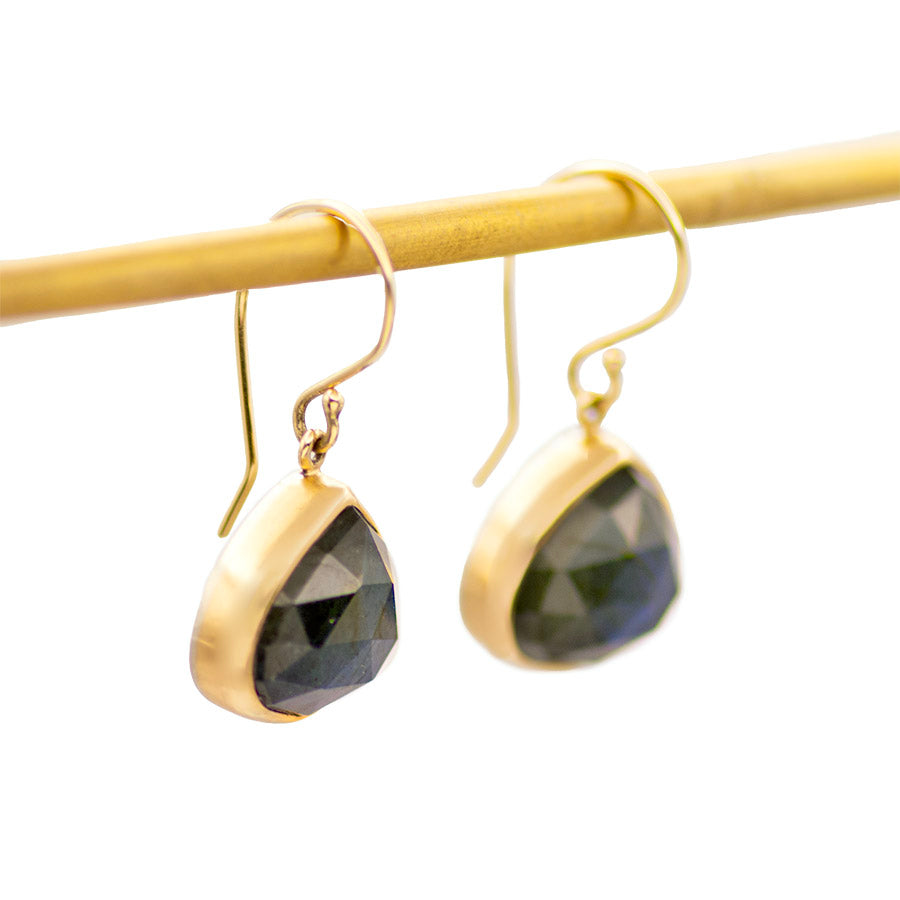 Rose Cut Labradorite Drops