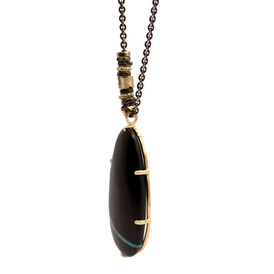 Black Water Turquoise Convertible Necklace