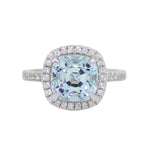 Aquamarine & Diamond Ring