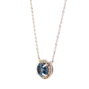 London Blue Topaz Diamond Necklace