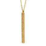 Yellow Gold Diamond Stick Necklace