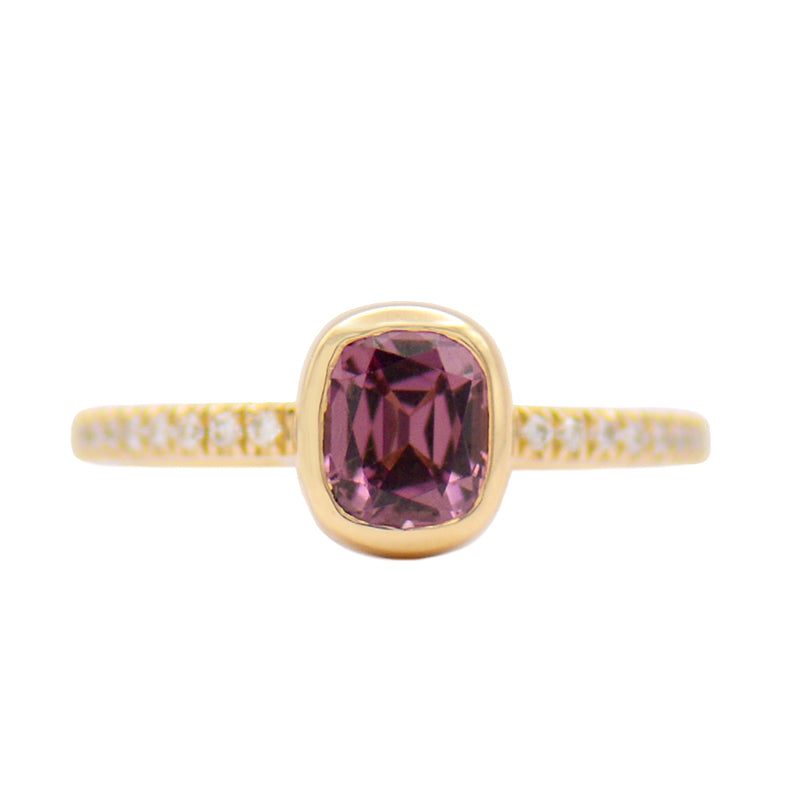 Purple Spinel & Diamond Ring