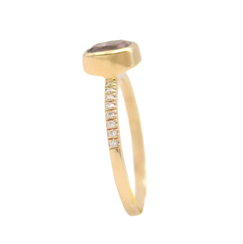 Purple Spinel & Diamond Ring