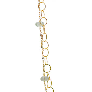 "Herkimer Linked" Necklace - Quartz or Garnet