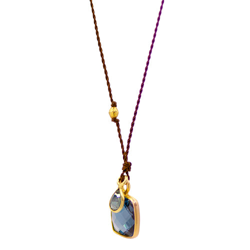 Blue Topaz & Sapphire Necklace