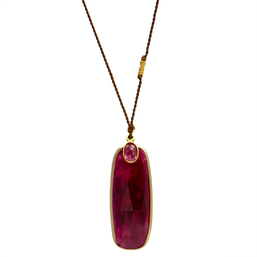 Ruby and Tourmaline Necklace