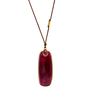 Ruby and Tourmaline Necklace