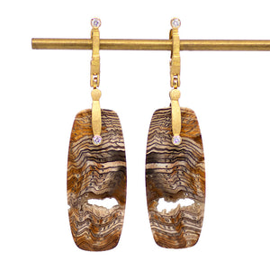 "Sticks and Stones" Hells Canyon Petrified Sequoia Wood Earrings