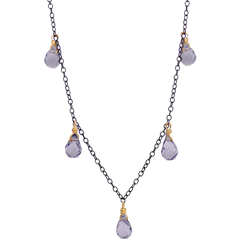 Iolite Quartz Necklace