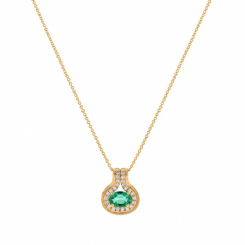 Emerald & Diamond Necklace