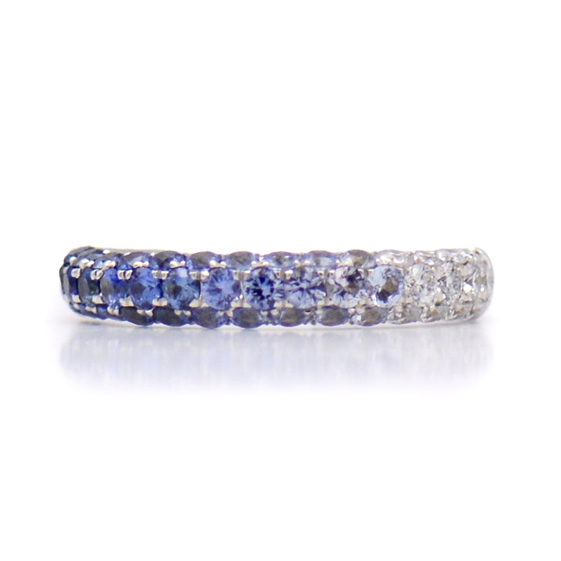 Ombré Sapphire & Diamond Band