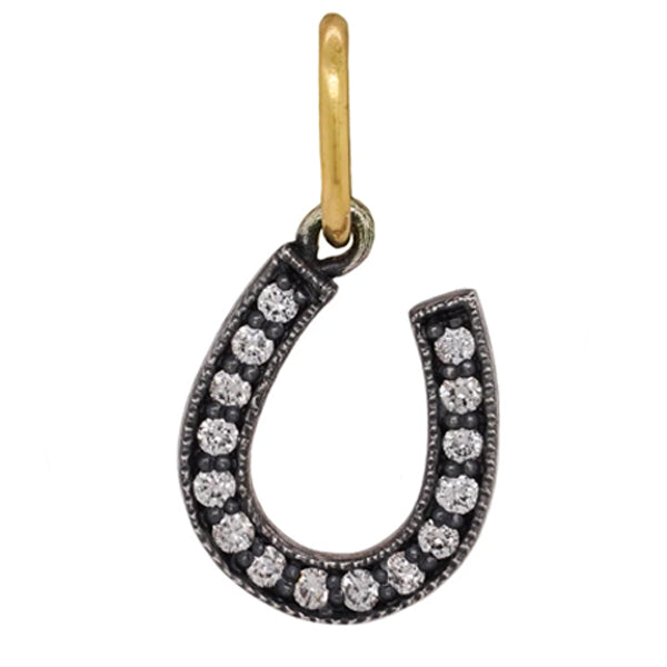 Diamond Horseshoe Charm