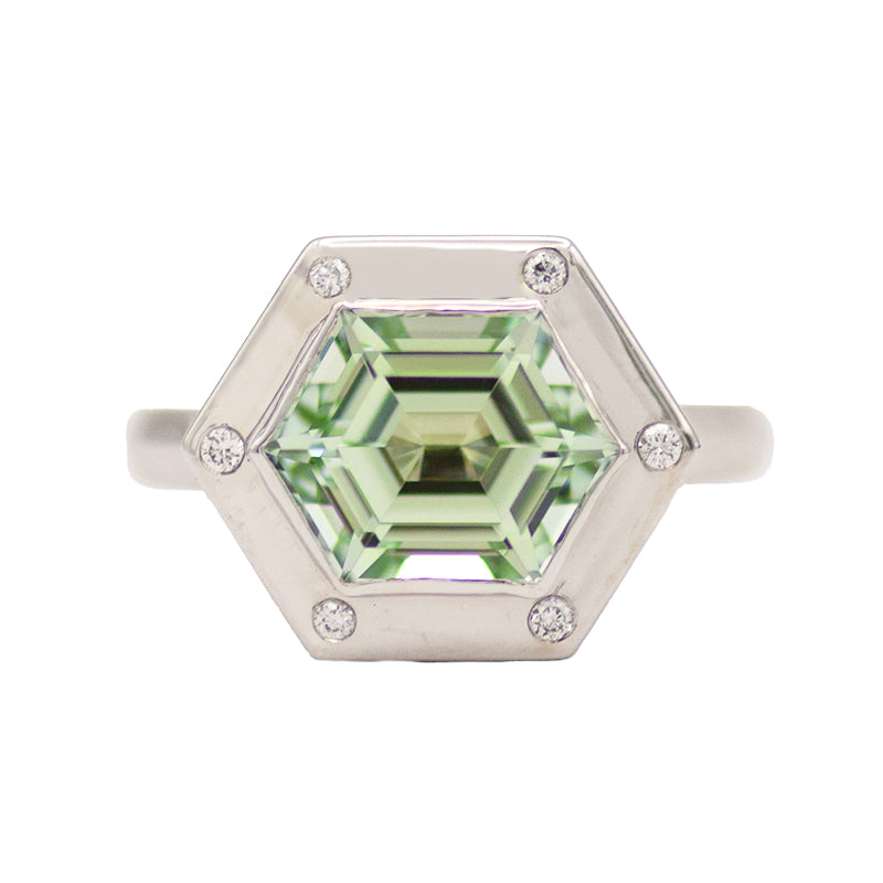 Hexagon Tourmaline Ring