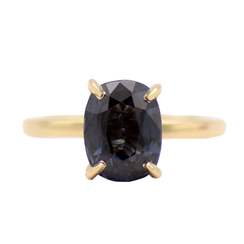 Blue Spinel & Diamond Ring
