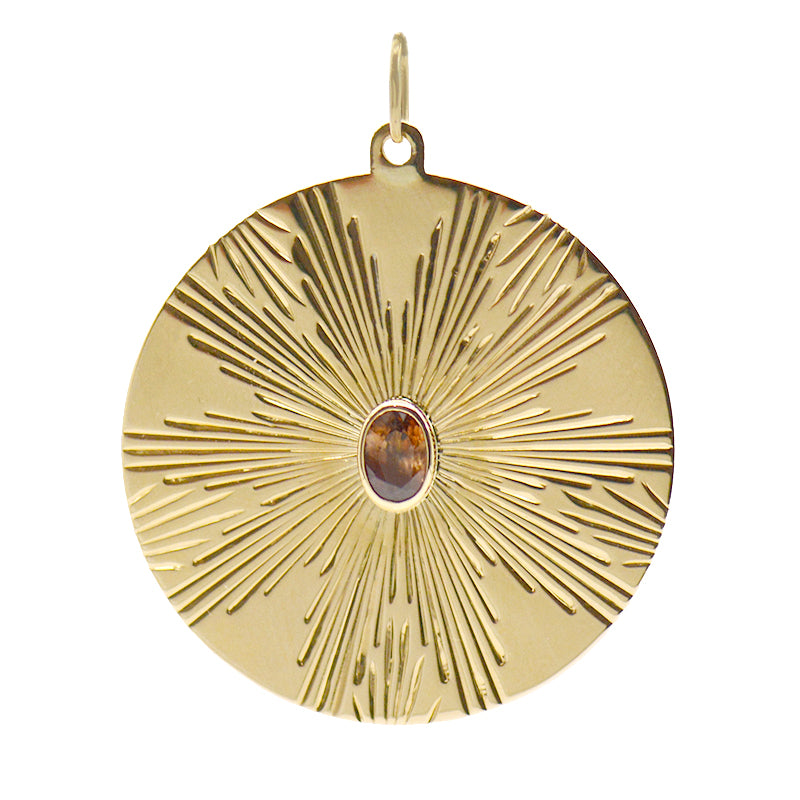 Brown Topaz Starburst Pendant