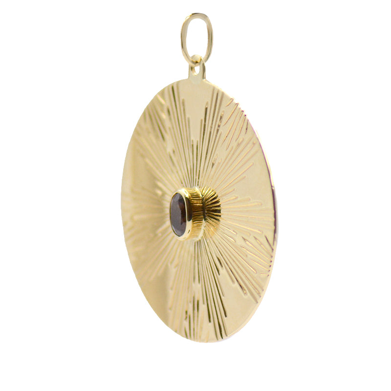Brown Topaz Starburst Pendant
