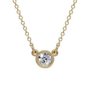 Bezel Set Diamond Necklace