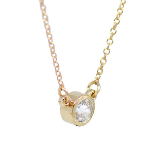 Bezel Set Diamond Necklace