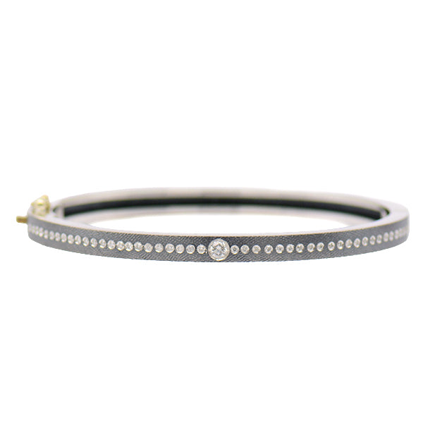 "Nori" Silver Diamond Bangle