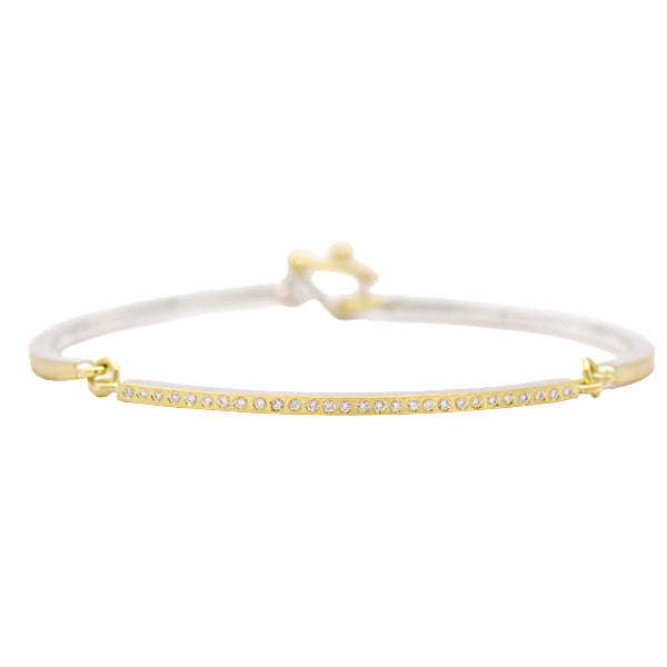 "Adam" Flexible Gold Diamond Bangle