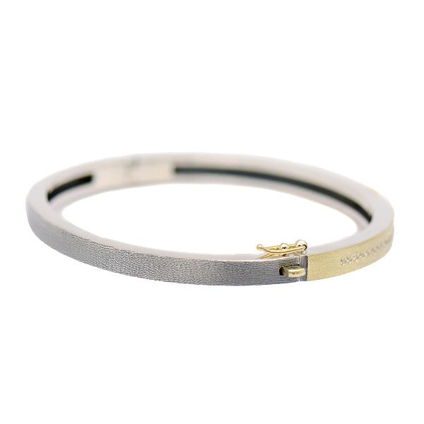 "Junia Plus" Yellow Gold Diamond Bangle
