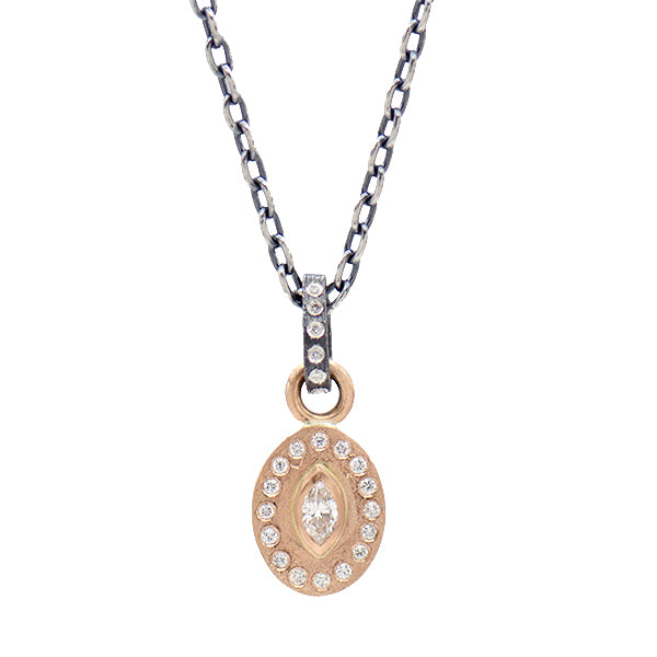 Rose Gold Marquise Diamond Pendant