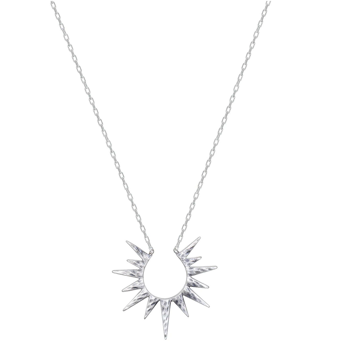 Incandescent Glow Silver Starburst Necklace