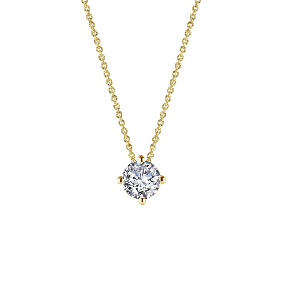 Solitaire Necklace - Gold