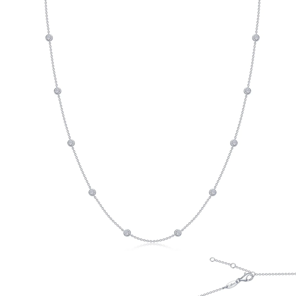 
                
                    Load image into Gallery viewer, Bezel Set Station Necklace
                
            