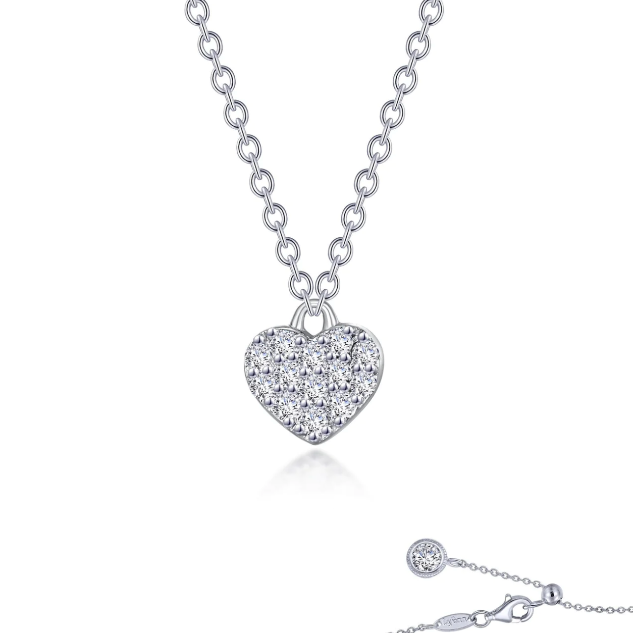 Mini Pave Heart Necklace