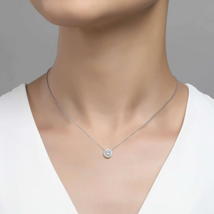 
                
                    Load image into Gallery viewer, Round Halo Necklace
                
            