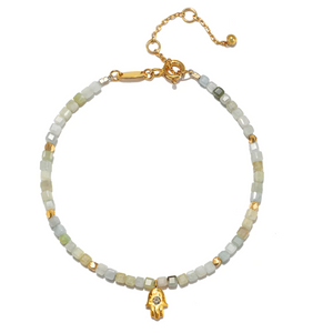 Breath and Blessings Green Aquamarine Bracelet