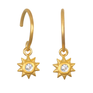 Lucent Spirit Mini Sun Hoop Earrings