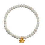 Walk in Harmony Lotus White Turquoise Bracelet