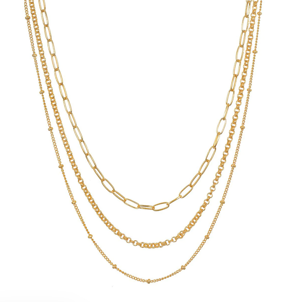 
                
                    Load image into Gallery viewer, Layered Beauty Multiple Chain Necklace
                
            