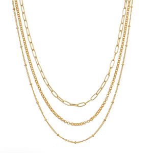 Layered Beauty Multiple Chain Necklace