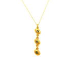 Triple Oval Drop Necklace