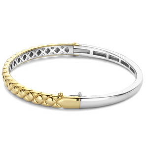 Two-Toned Relief Structured Bangle