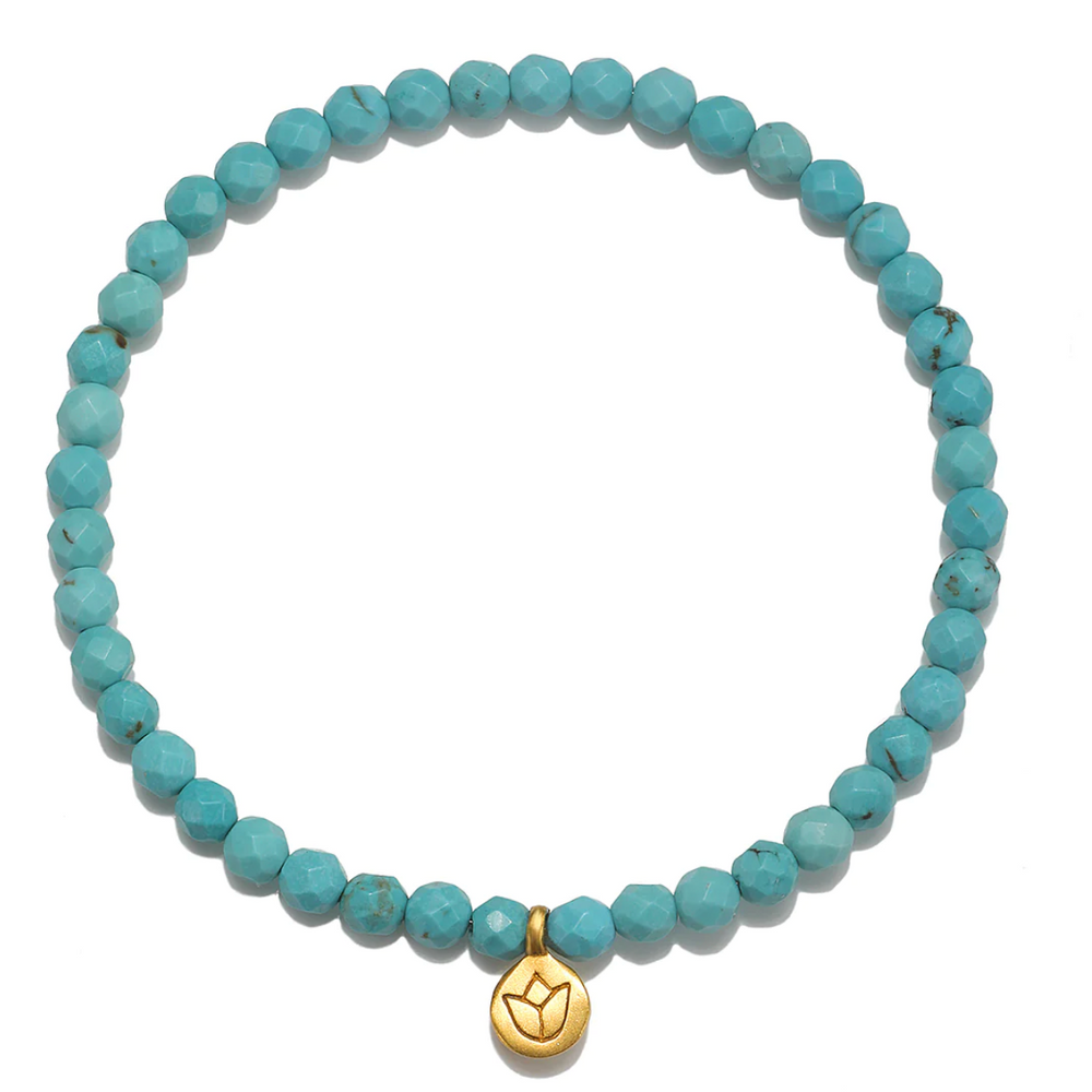 Inner Voice Lotus Turquoise Bracelet