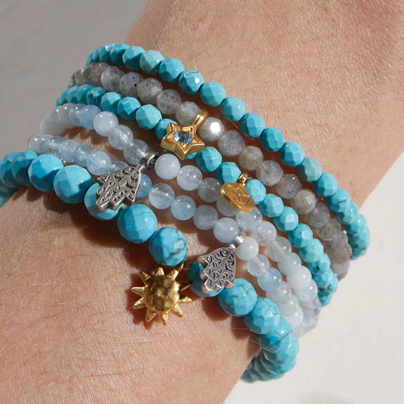 Inner Voice Lotus Turquoise Bracelet