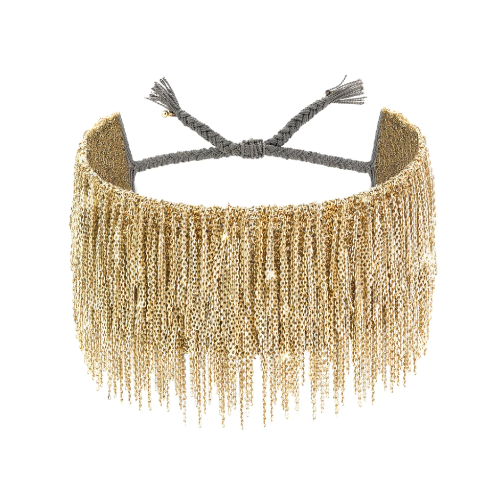 Thick Woven Fringe Cuff Bracelet (multiple options)