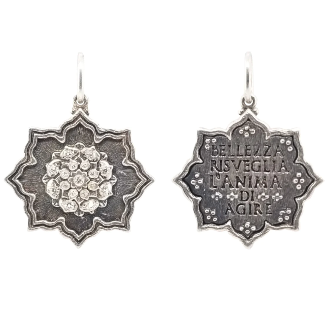 Small Multi Layer Lotus Charm