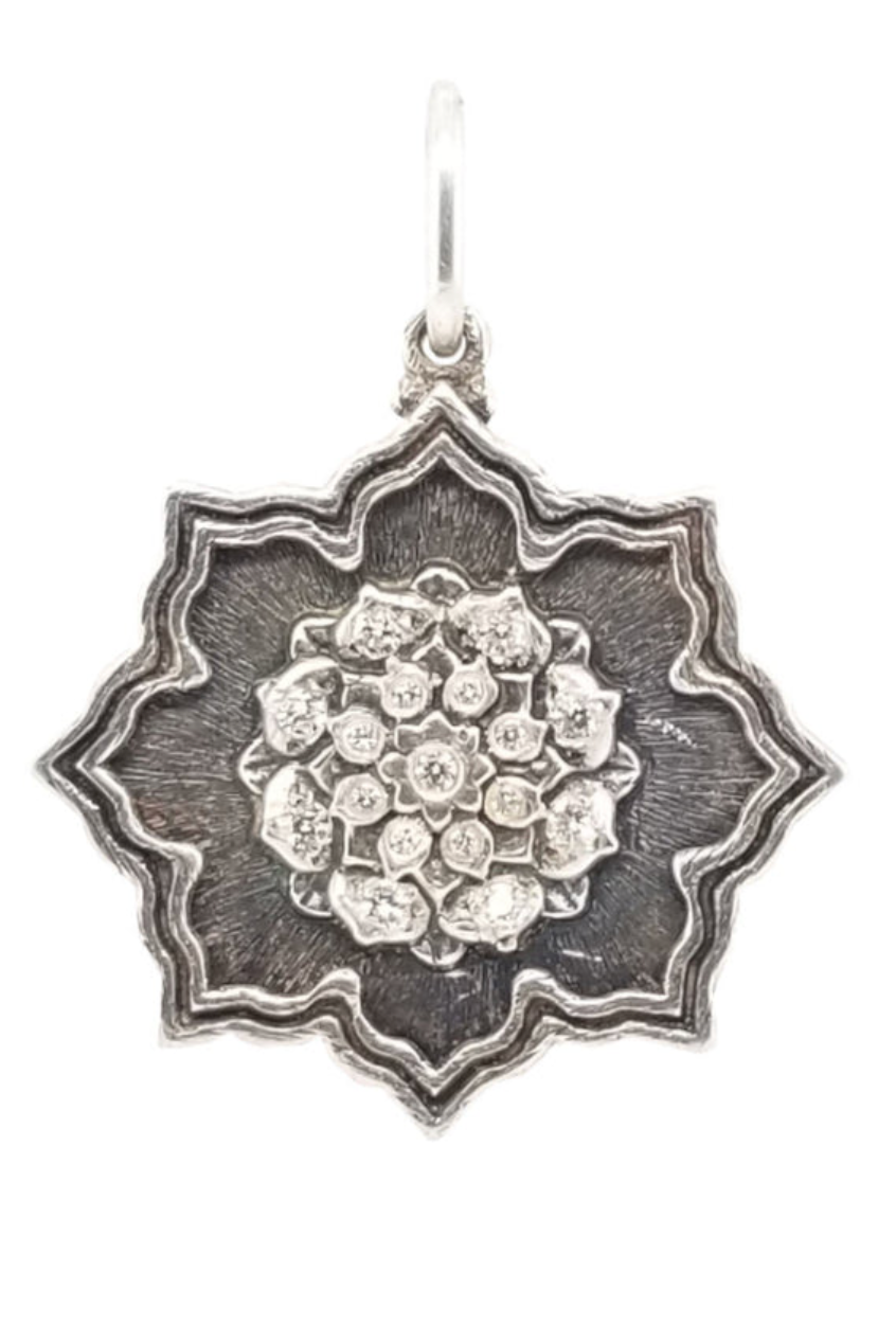 Small Multi Layer Lotus Charm