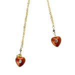 Gold Enamel Heart Necklace